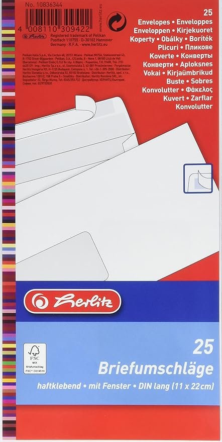 Herlitz Envelopes – White – B000WKP4KY